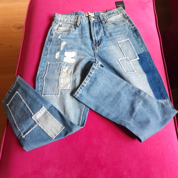 BRAND NEW - Lucky Brand (patchwork) High Rise Jeans - Picture 3 of 5